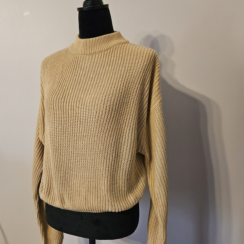 H&M Beige Cowl Neck Sweater